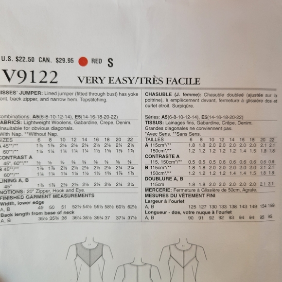 Very Easy Vogue Sewing Patterns (2) ~ Appear Unused ~ 2014 & 2015 ~ Retro Look - Picture 10 of 13